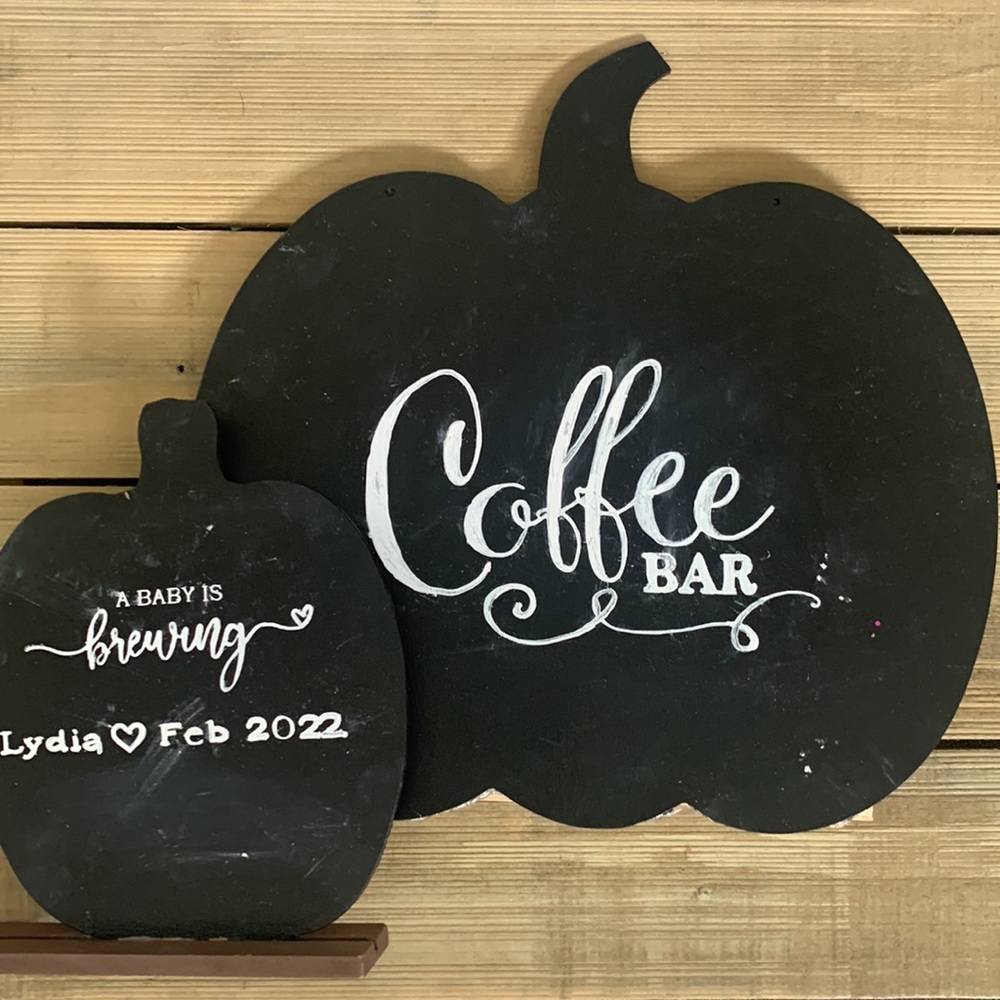 Erasable Chalkboards - pumpkin shape  (two)
